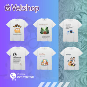 Kaos Vetflix & Chill - Kaos Bertema Binatang dan Vet
